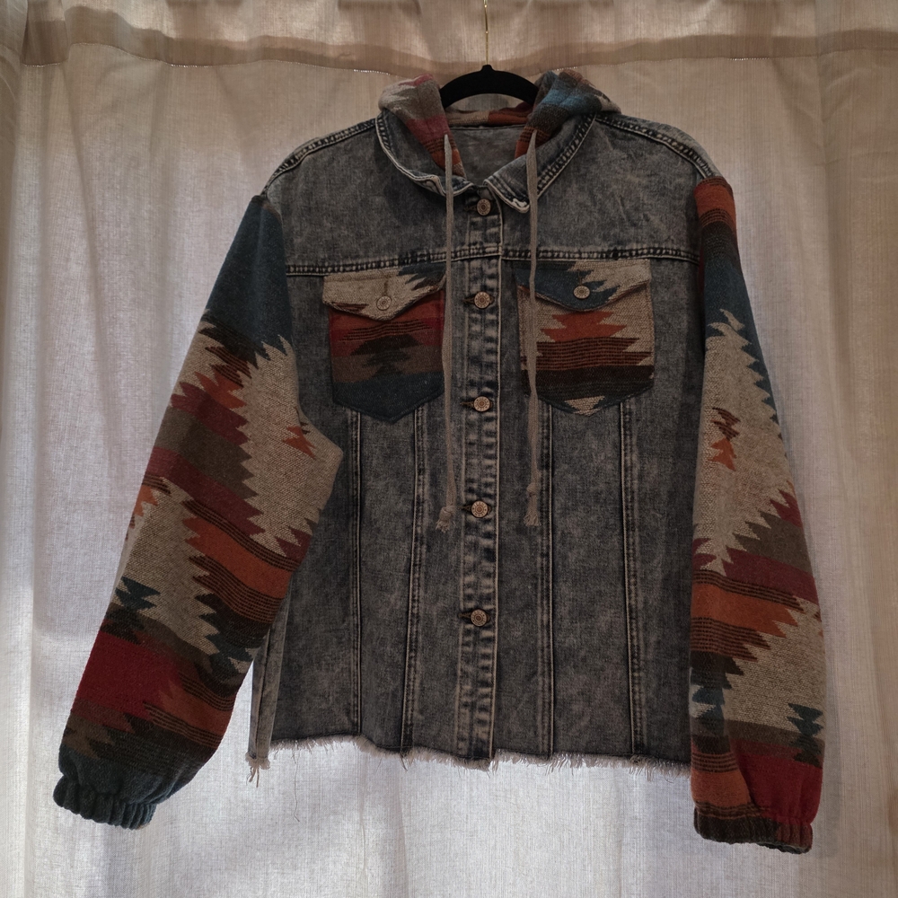 Denim Aztec Jean Jacket